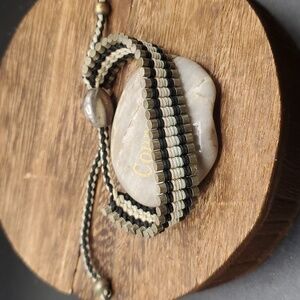 S925 sterling B3134 native crotchet survivalist heavy duty ritual‎ bracelet